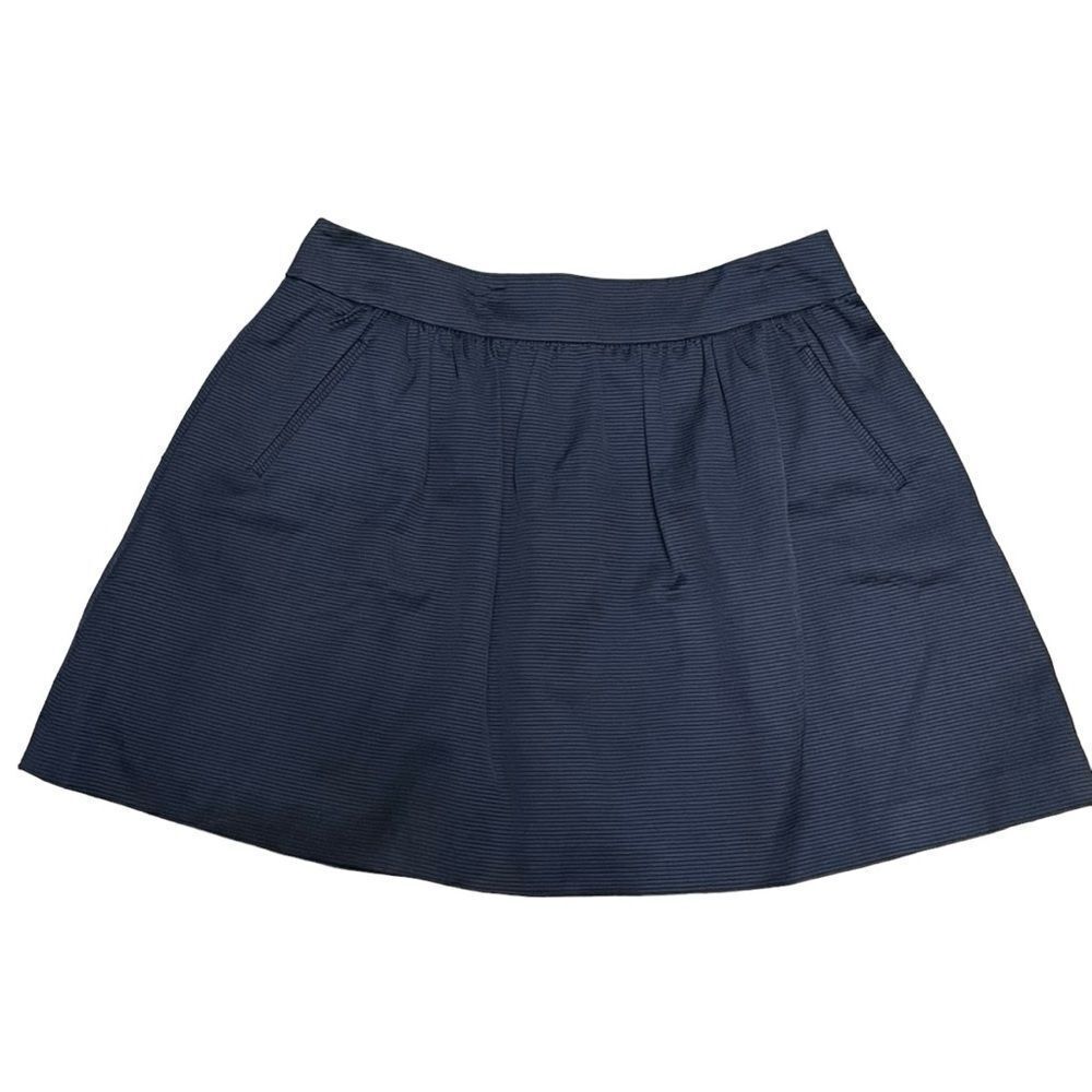 NWT Crown & Ivy Novel Bright Now A-Line Mini Skirt Navy Blue Size 12